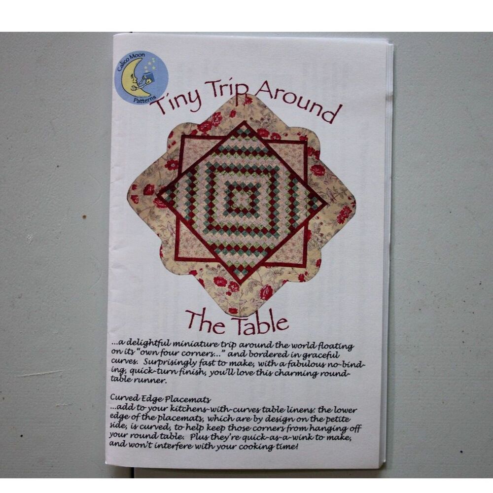 Tiny Trip Around The Table Quilt Pattern Calico Moon Placemats Table Runner